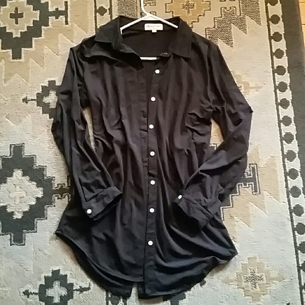 Long black cardigan